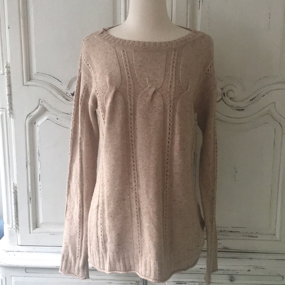 Forever 21 Beige Tan Braided Sweater